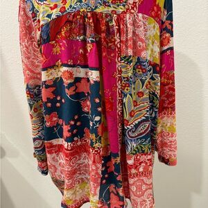 Colorful Patchwork Long Sleeve Dress perfect condition